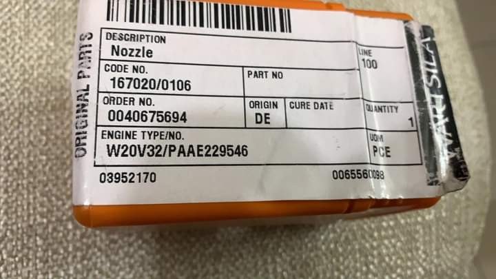 Wartsila Nozzle W20V32/PAAE229546 | Brand New |