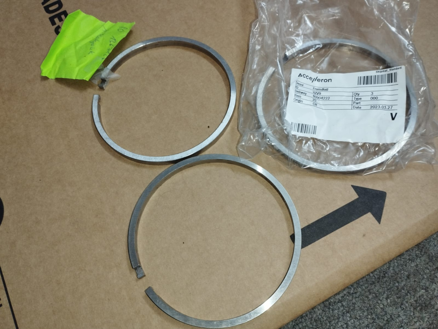 Accelleron Metal Piston Ring HZTL323968P1006 | Brand New |