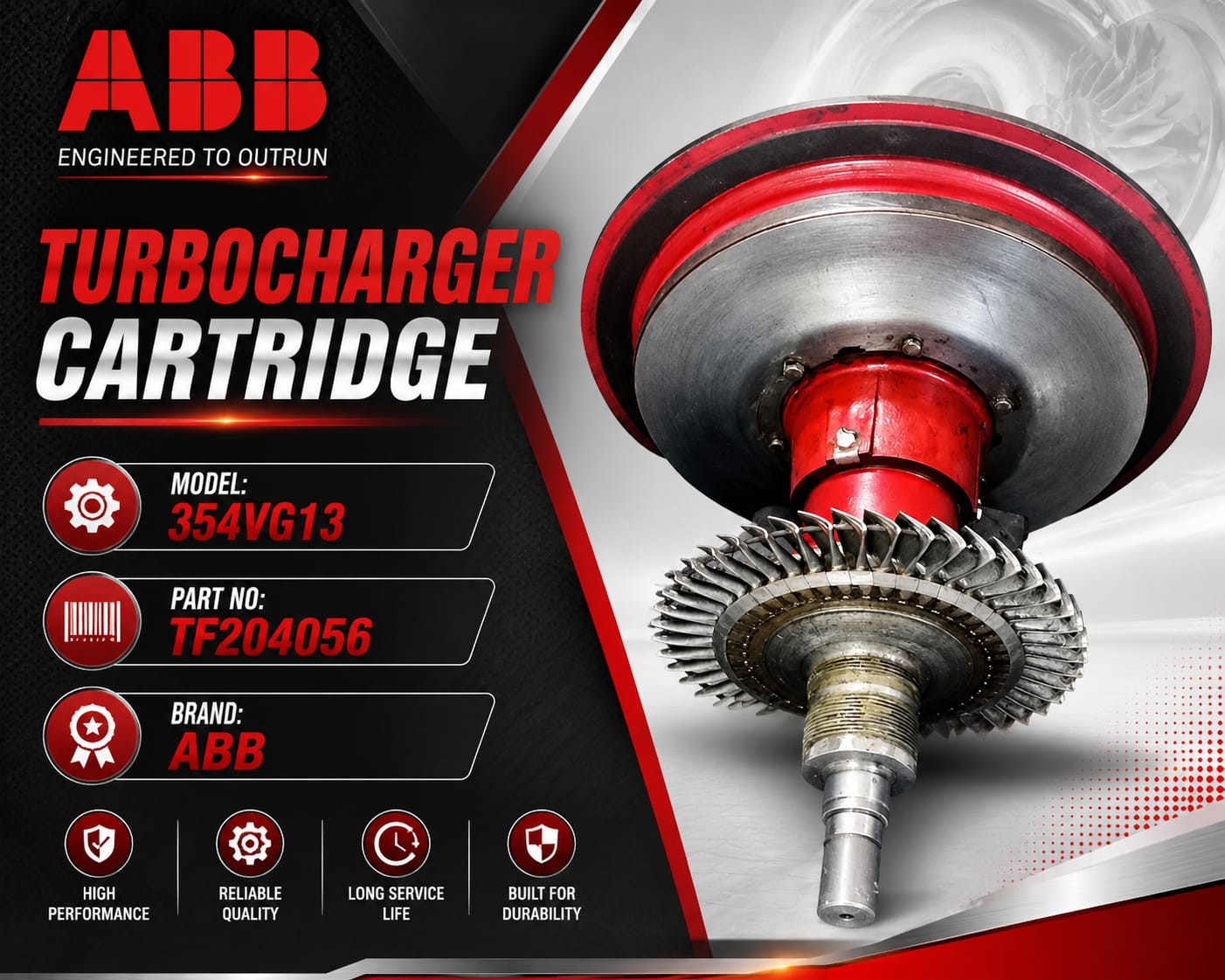 ABB TURBOCHARGER 354VG13 TF204056 Cartridge | Original New |